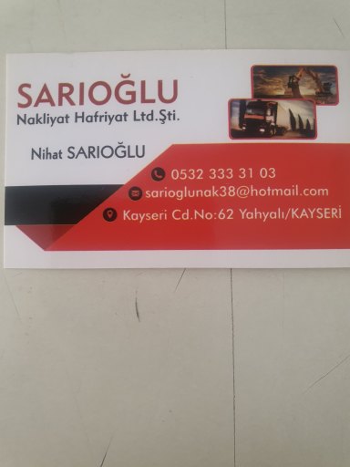 SARIOĞLU Nakliyat Hafriyat Ltd.Şti.