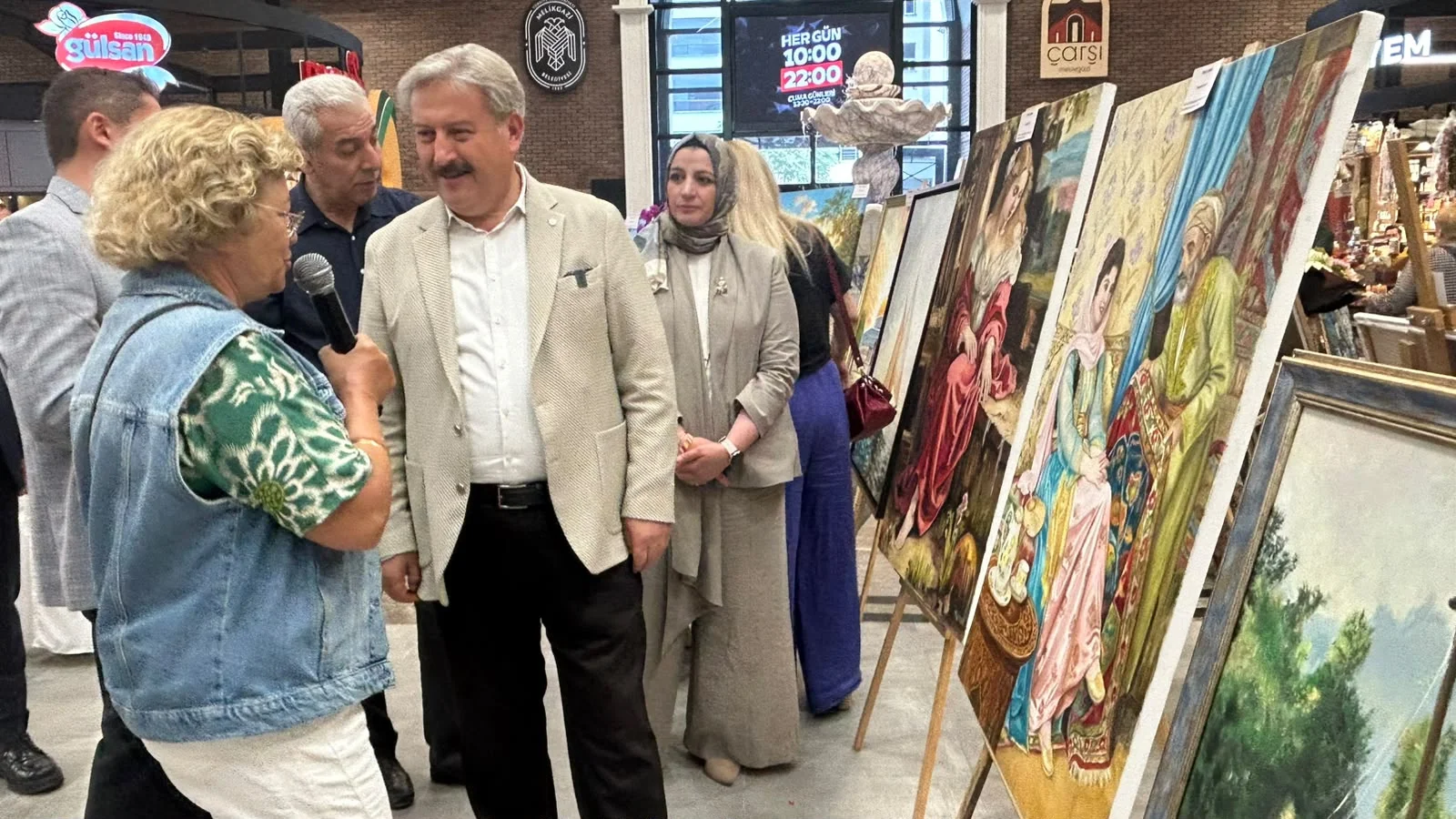 Sanat Melikgazi kursiyerlerinin eserleri Çarşı Melikgazi’de sergilendi