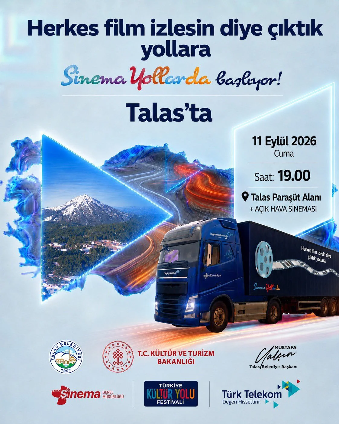 Sinema TIR’ı Talas’ta sinemaseverlerle buluşuyor