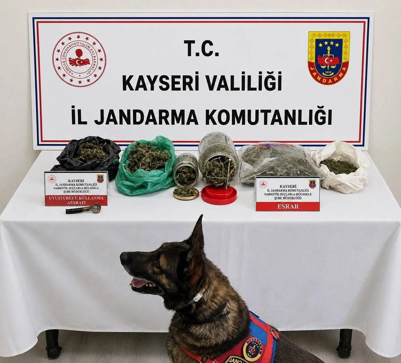 Yahyalı’da uyuşturucu operasyonu: 1,2 kilo kubar esrar ele geçirildi